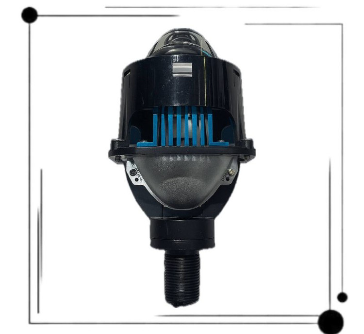 لنز LED لیزری 2.5 اینچ دو نور خودرو | نور بالا لیزری زرد 3000K + نور پایین سفید 6000K