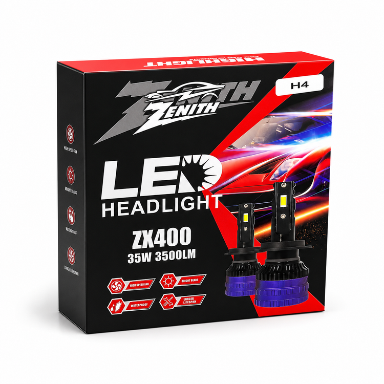 هدلایت LED زنیت ZX400 | موجود در پایههای H1، H4 و H7
